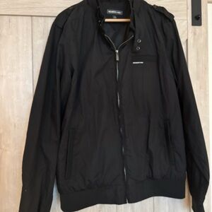 Members Only Black Windbreaker Jacket
